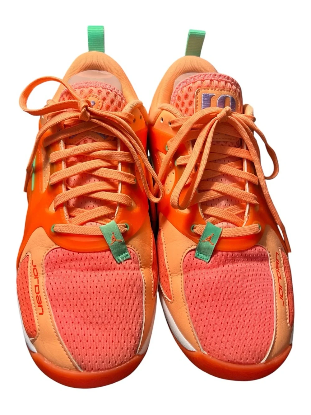 Jordan Peach Jam/Orange Pulse/Electro Green Heir Series Sneakers